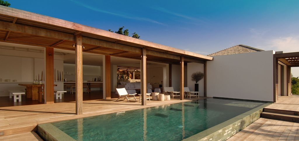 Saint Barth zwembad en woonkamer