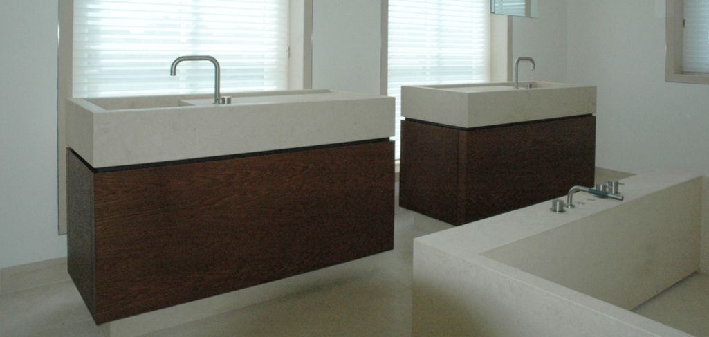 natuursteen in badkamer