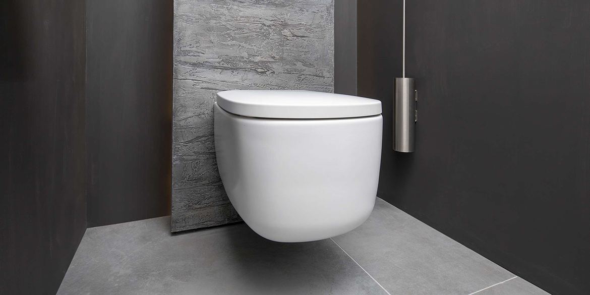 B DUTCH vrijhangend toiletcloset mat wit OVVIO set incl. inbouwreservoir, soft-close zitting, RVS drukplaat, etc. - B Dutch
