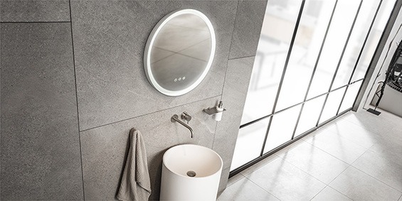 Ronde spiegel badkamer met verstelbare led verlichting. B DUTCH design badkamerspiegels rond. Ronde spiegel badkamer met verstelbare led verlichting. B DUTCH design badkamerspiegels rond.