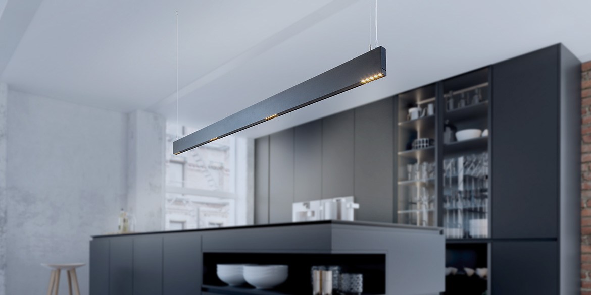 Kelder Bekwaam Soms Niet beschikbaar meer) B DUTCH Design Hanglamp Linear Light Slim Matt Black  - 1800mm - Inbouw - B Dutch